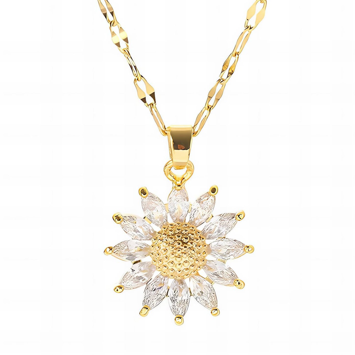 Gemora Special - 18K Goudvergulde "Flower" Halsketting