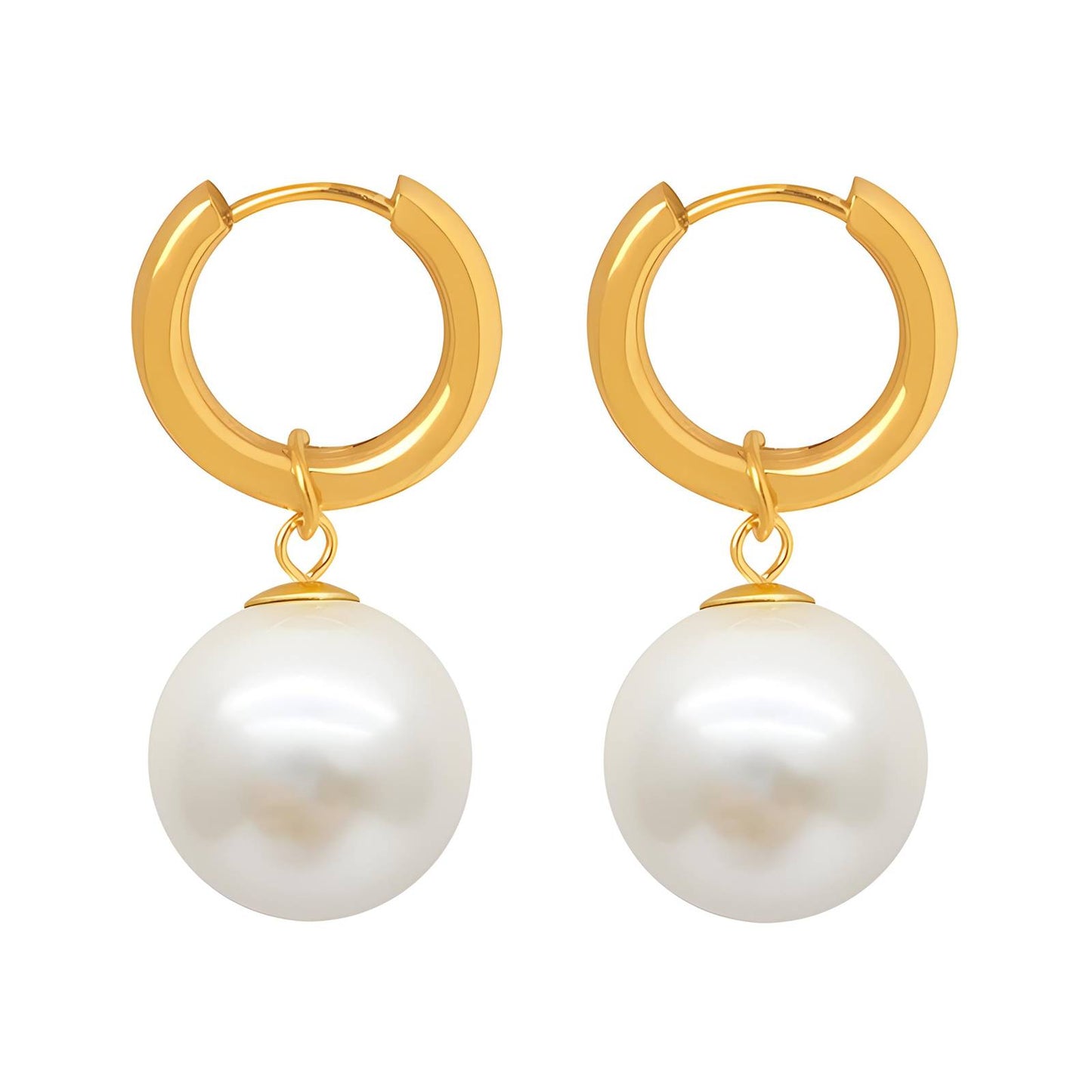Gemora Special - 18K Vergulde Parel Oorbellen