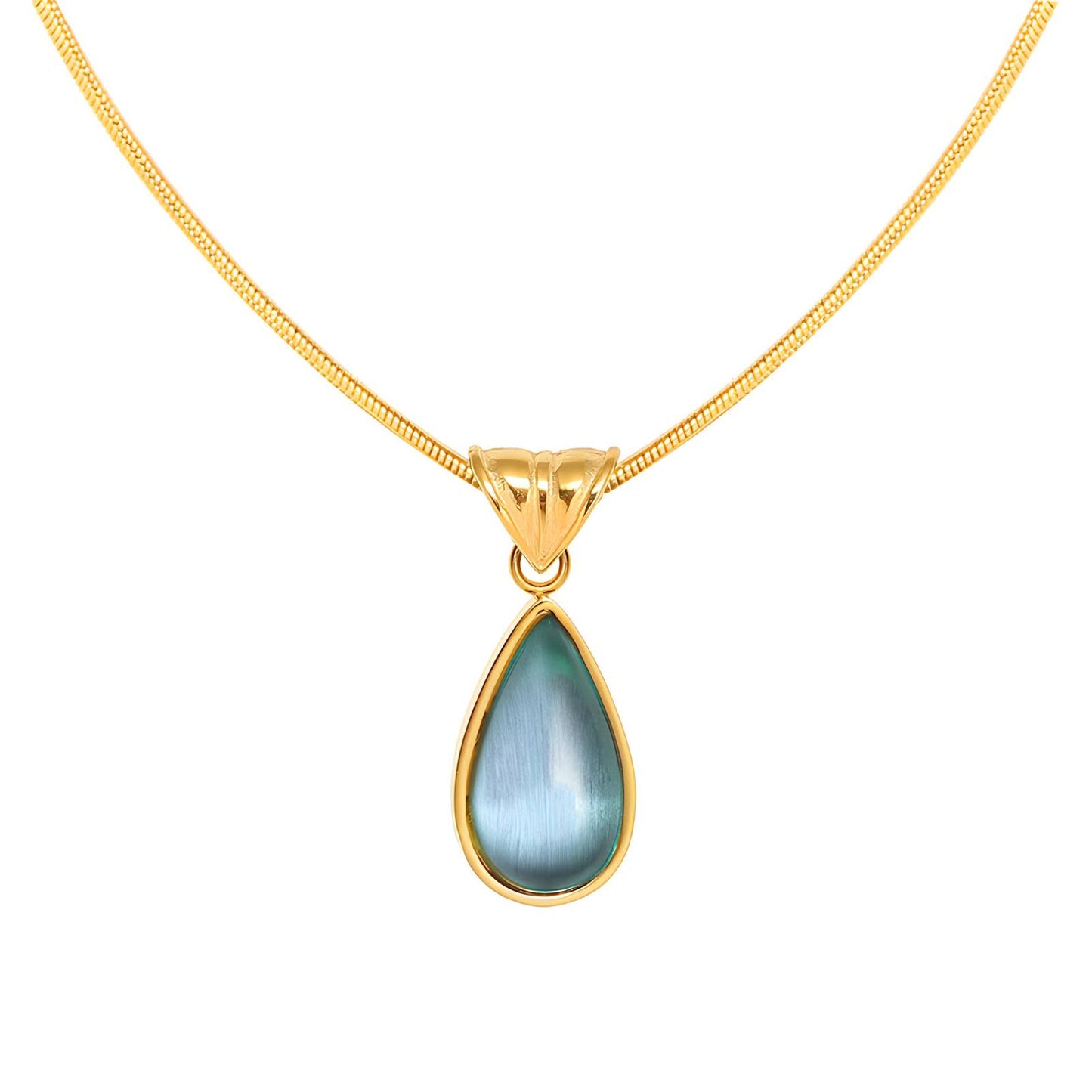 Gemora Special - 18K Goudvergulde "Betoverende Steen" Halsketting