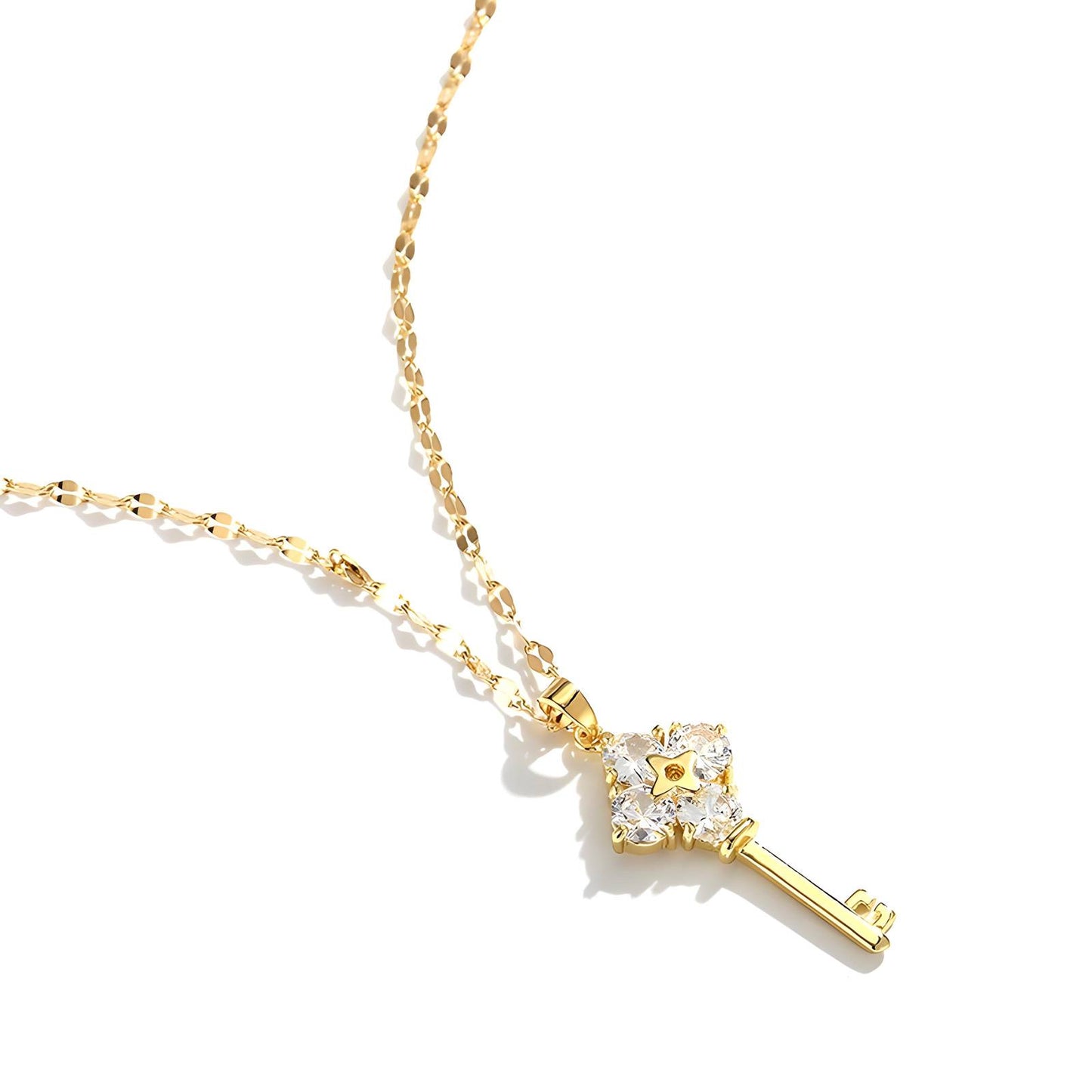 Gemora Special - 18K Vergulde "Key" Halsketting