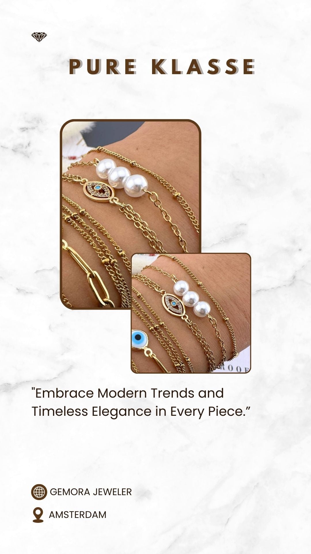 Gemora Special - 18K Goudvergulde "Intensity" Armband