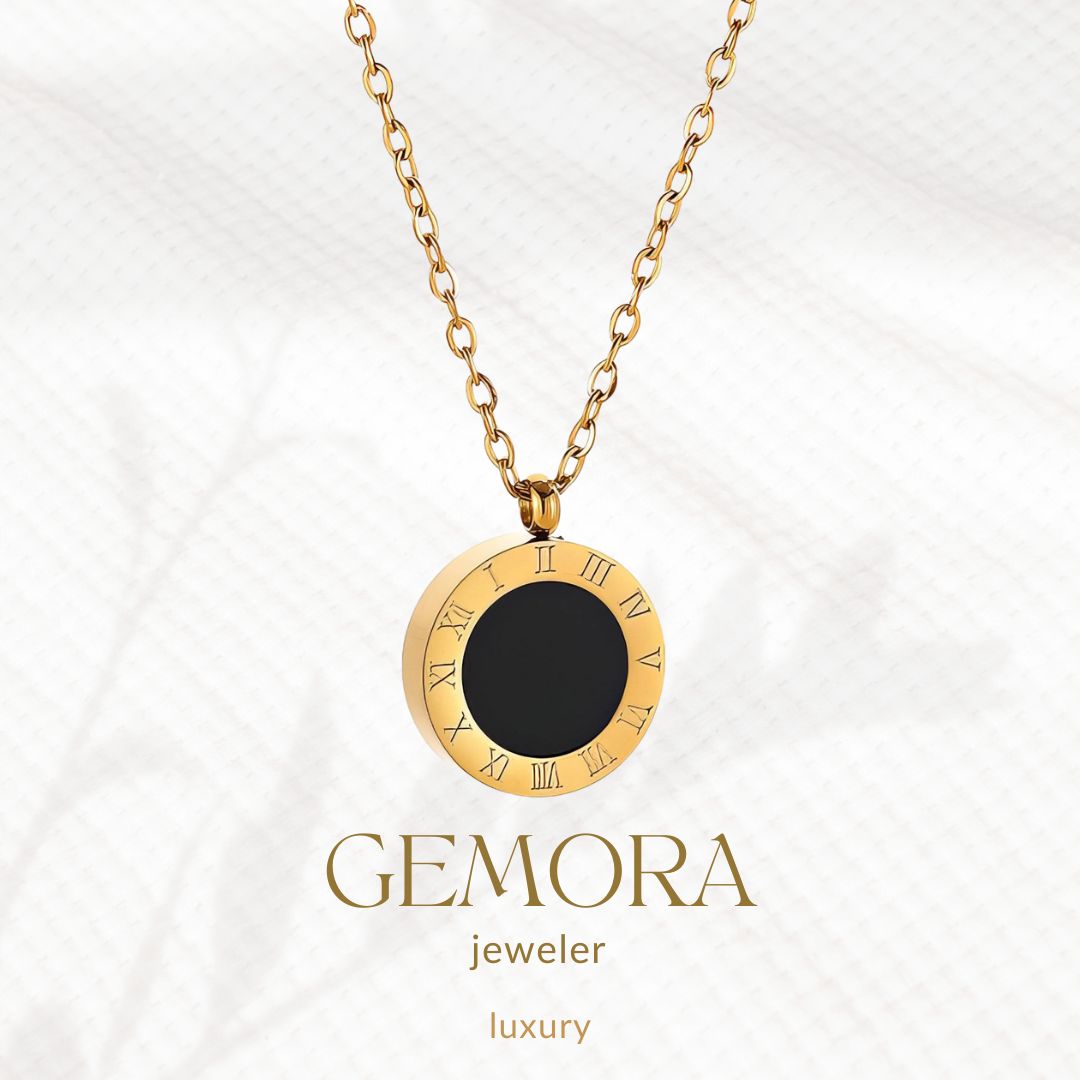 Gemora Special - 18K Vergulde Romeinse Medaillon Halsketting