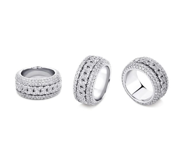 Bling Iced Out Cuban Rings
