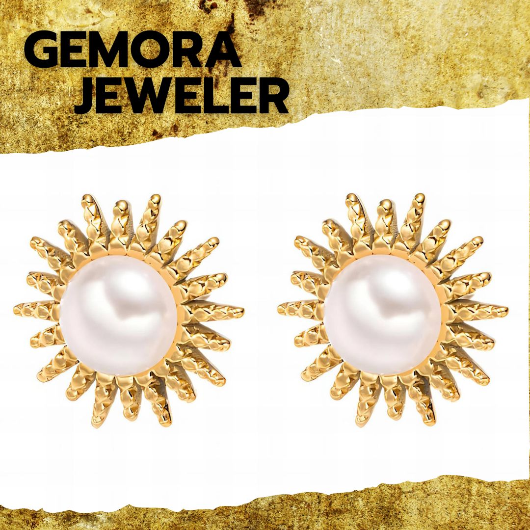 Gemora Special - 18K Vergulde Lichtgewicht Oorbellen