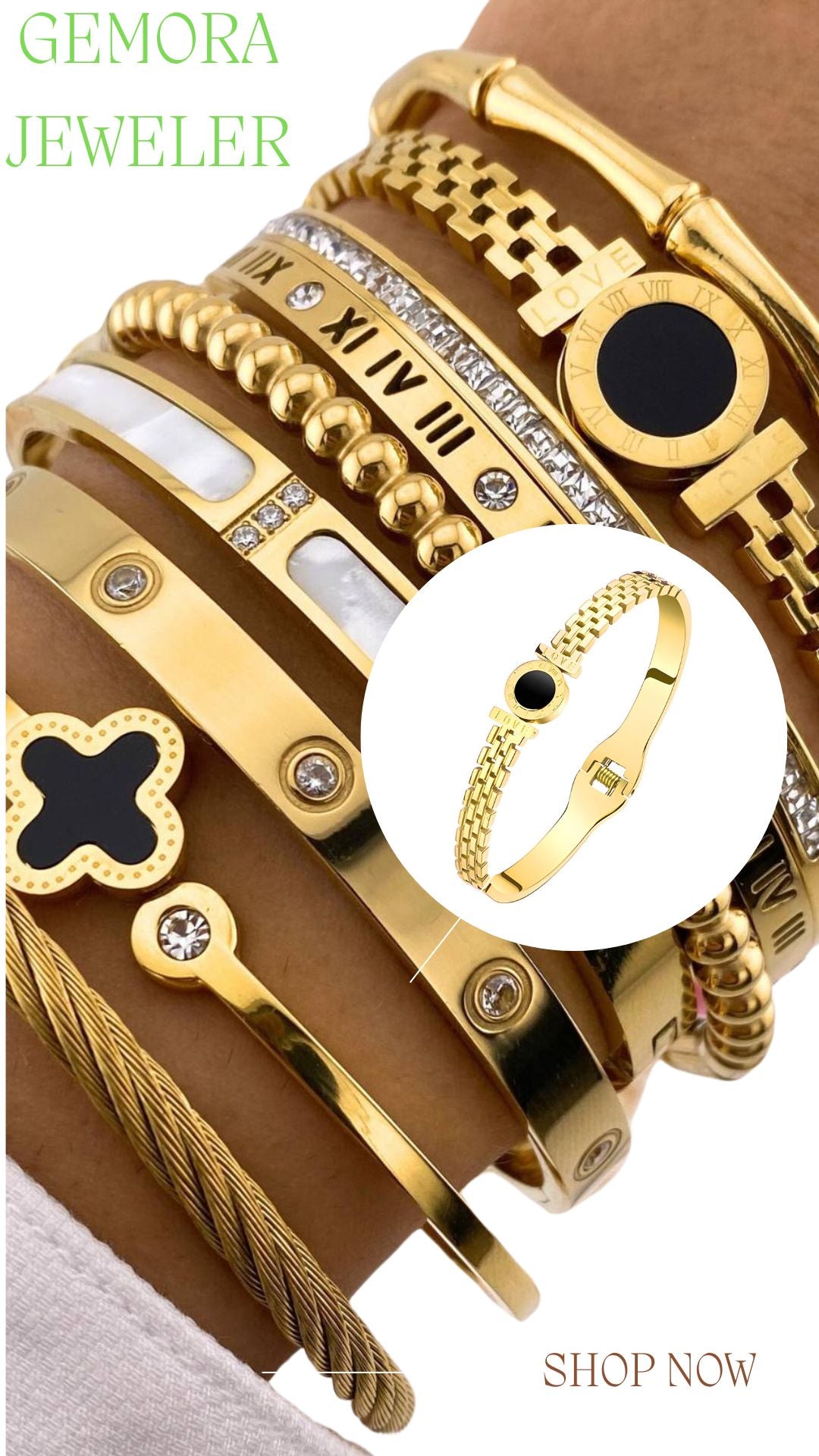 Gemora Special - 18K Vergulde "Pure Klasse" Armband