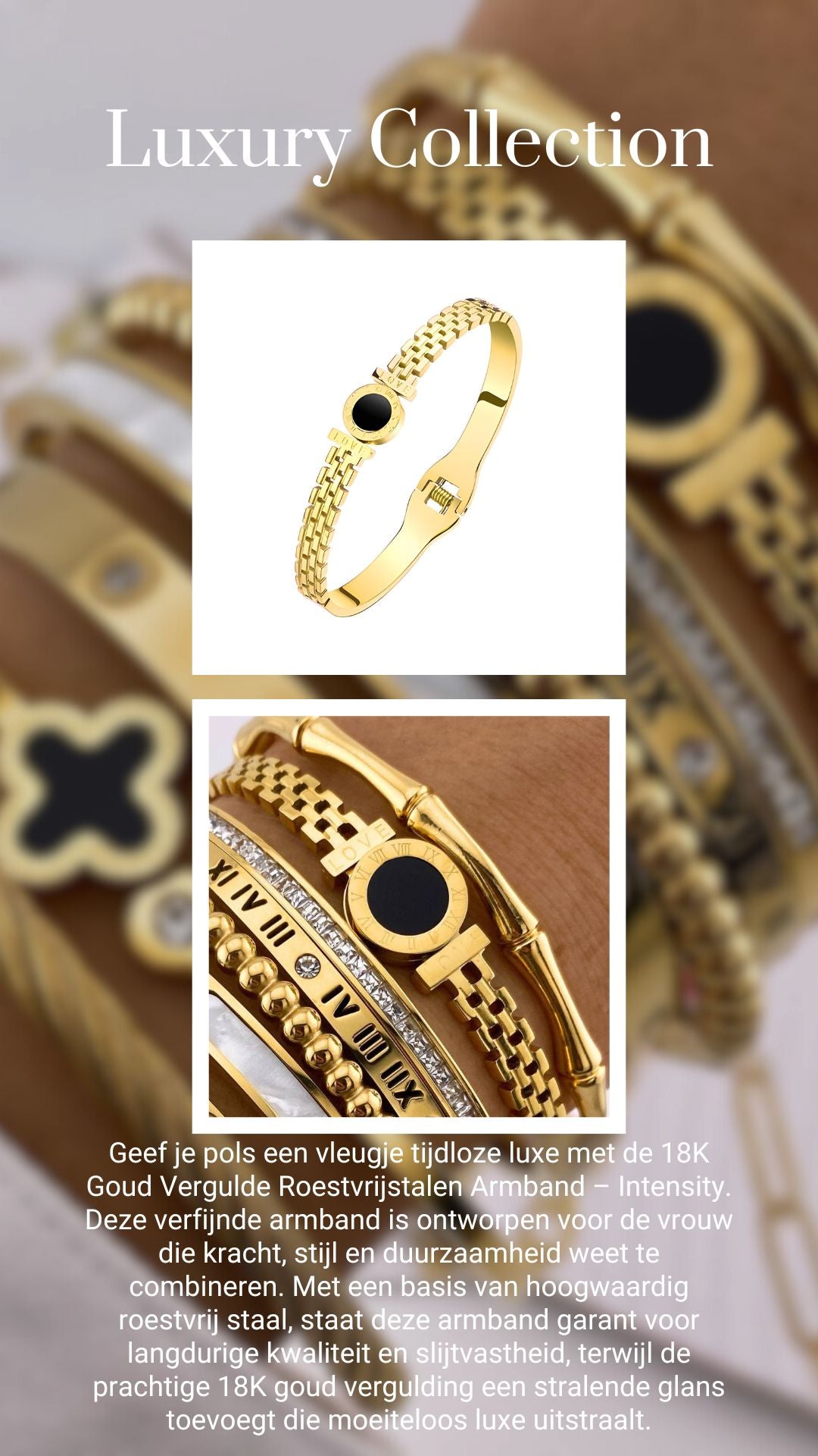 Gemora Special - 18K Vergulde "Pure Klasse" Armband