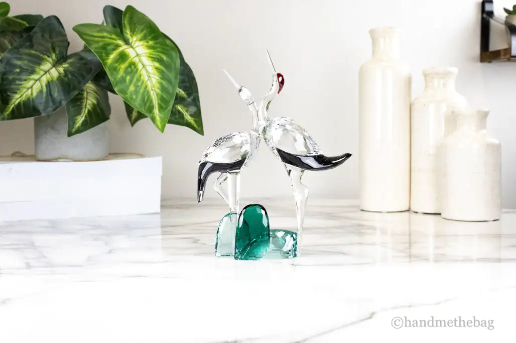 Swarovski (5557819) Blue Mountains Singing Cranes Crystal Figurine