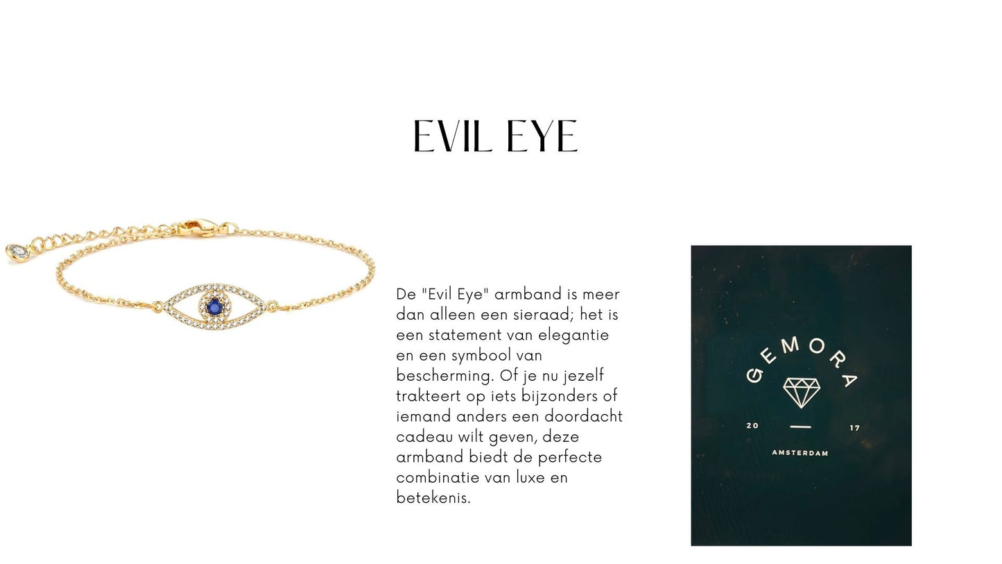 Gemora Special - 18K Goudvergulde "Evil Eye" Armband