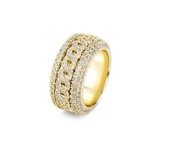 Bling Iced Out Cuban Rings