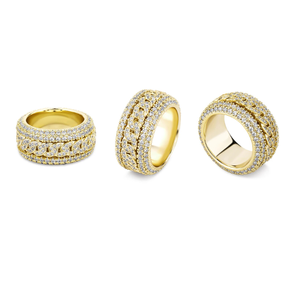 Bling Iced Out Cuban Rings