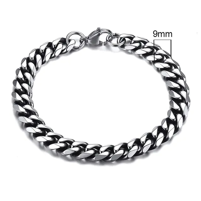 Vnox Men's Chunky Curb Chain Bracelet