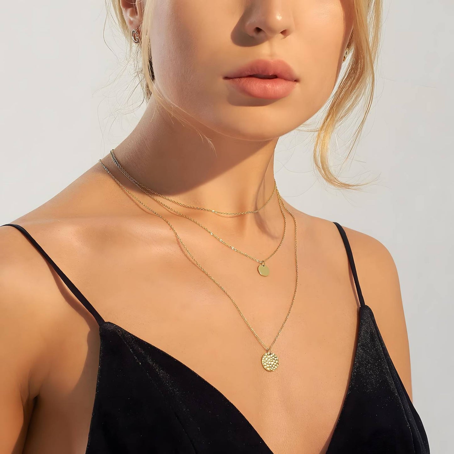 Trendy Gold Jewelry Set – Necklace, Bracelet & Earrings – Gold Plated
