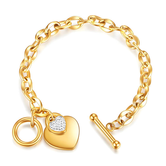 Gemora Special - 18K Goudvergulde "Hearts" Armband – Tijdloze Liefde