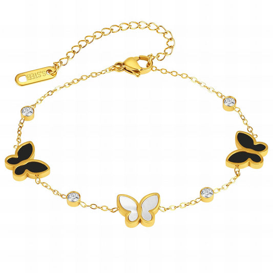 Gemora Special - 18K Goudvergulde "Vlinders" Armband