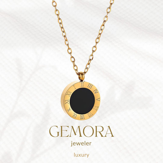 Gemora Special - 18K Vergulde Romeinse Medaillon Halsketting