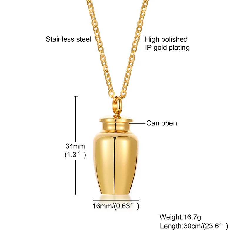 Urn Necklace Pendant for Ashes Cremation Jewelry