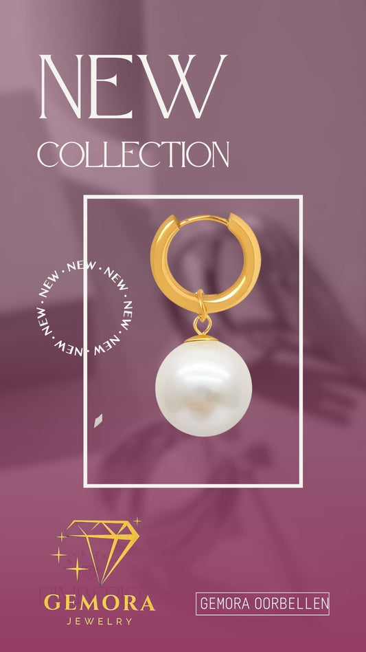 Gemora Special - 18K Vergulde Parel Oorbellen