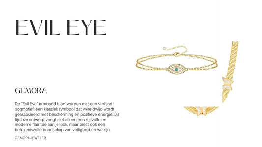 Gemora Special - 18K Vergulde "Evil Eye" Luxe Armband