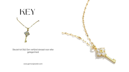 Gemora Special - 18K Vergulde "Key" Halsketting
